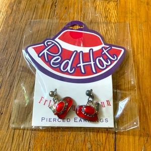 Red Hat Earrings
